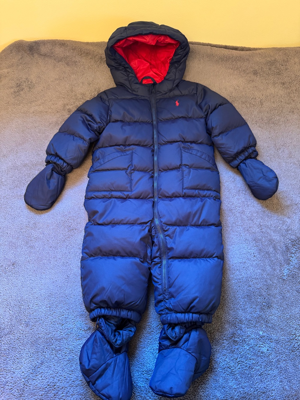 Ralph Lauren Baby Snowsuit Bodysuit, 9 Months